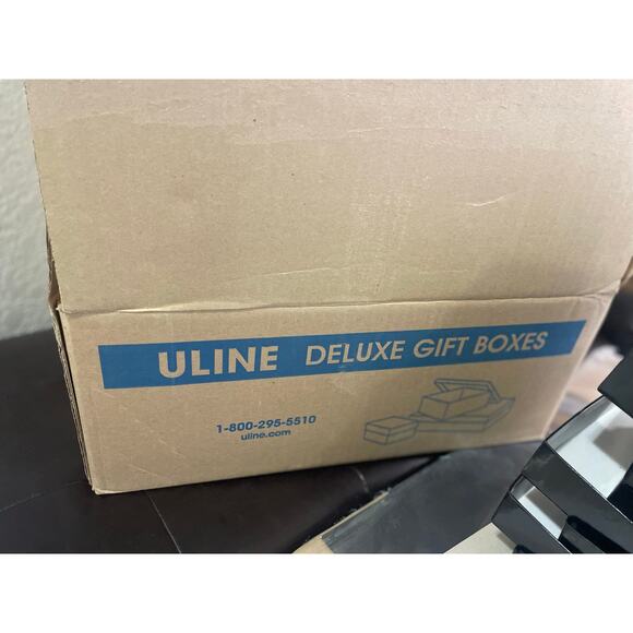 Pack of 10 - Deluxe Gift Boxes, 8 x 8 x 3", Black - Rigid & Glossy - Picture 11 of 11